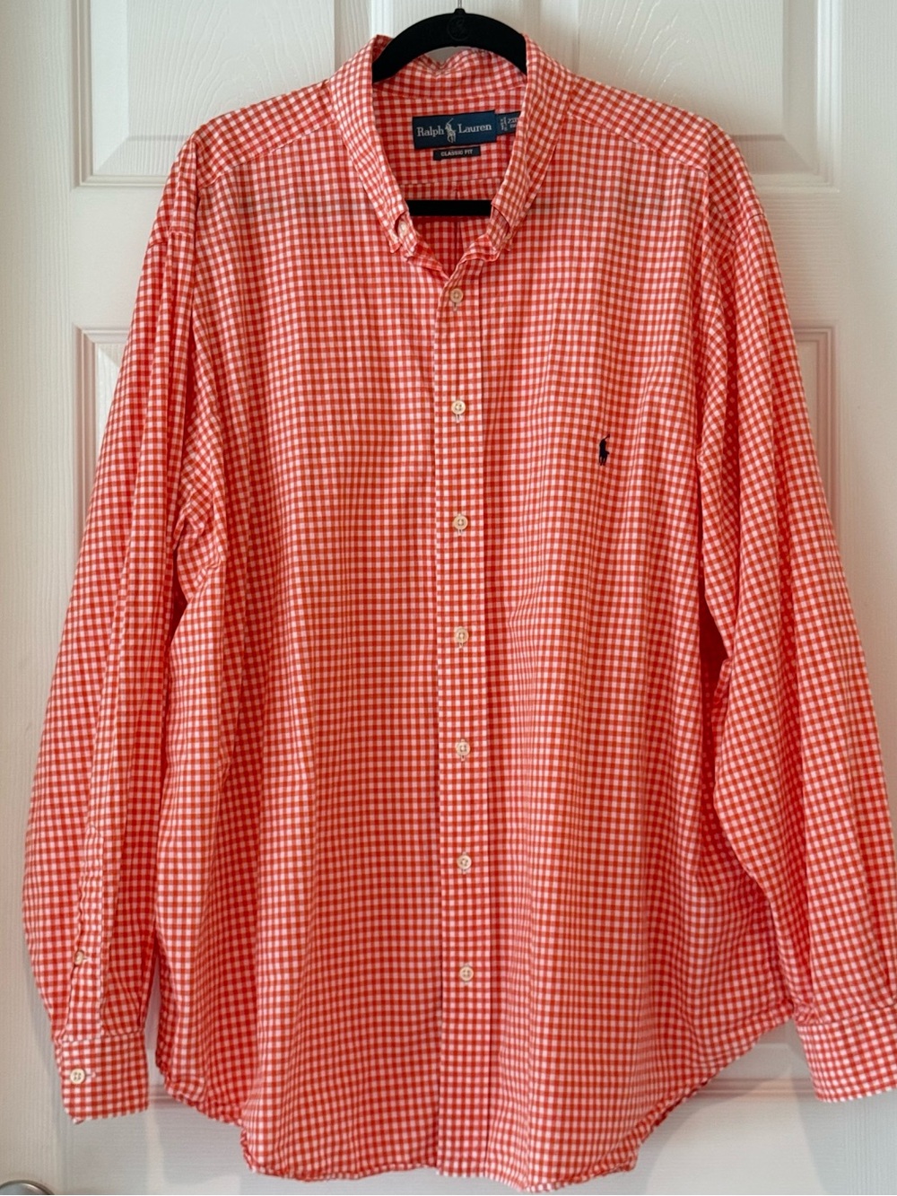 Ralph Lauren Men’s Red & White Gingham Button-Down Shirt